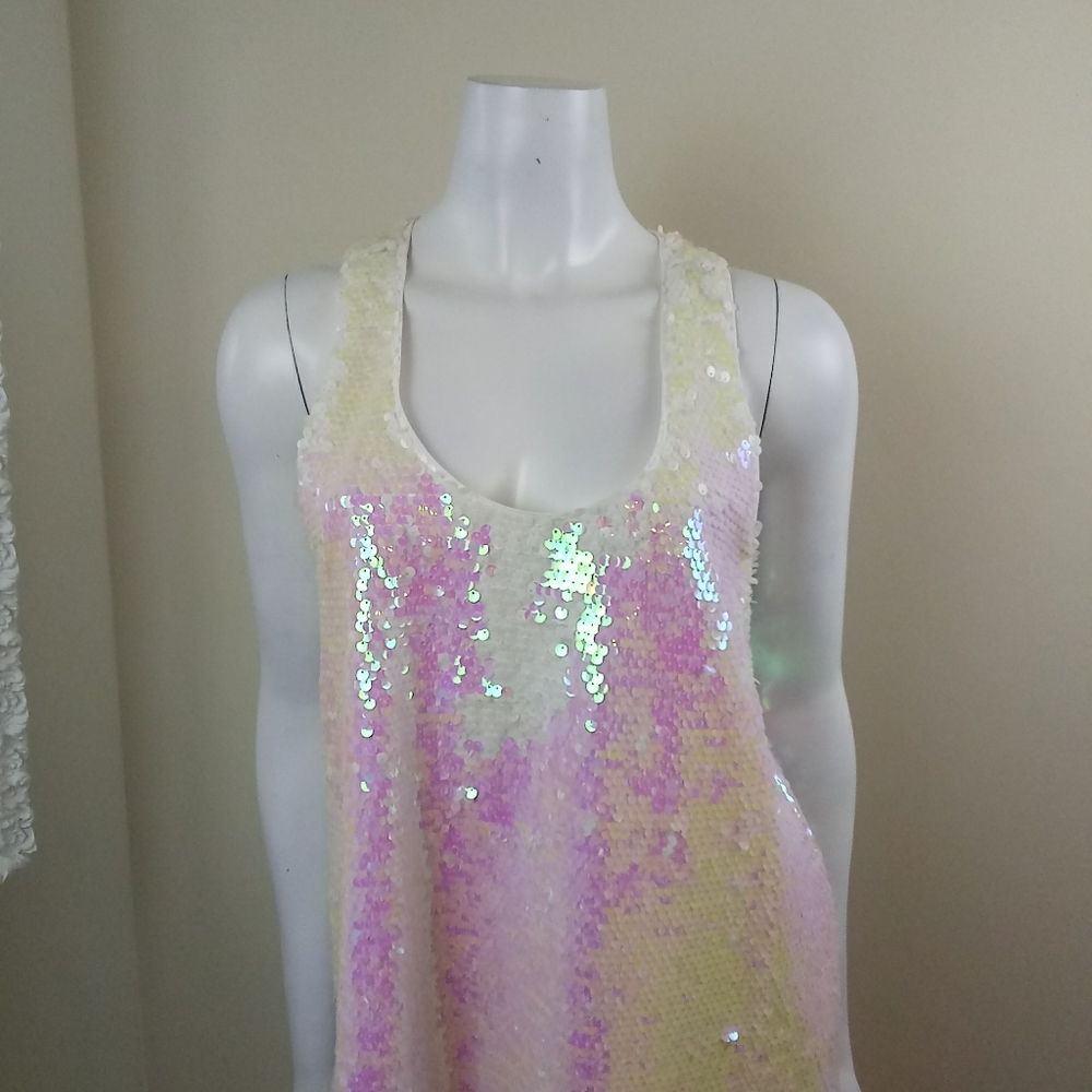 White sequin ladies top